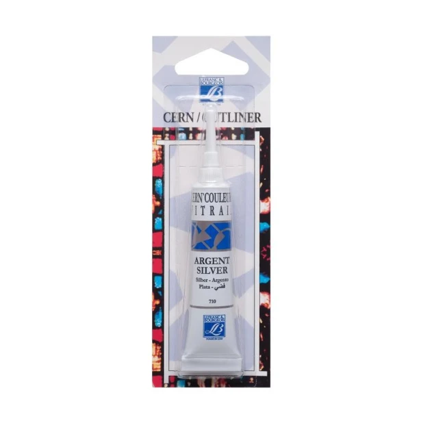 Silver, farba konturowa Lefranc &amp; Bourgeois 20ml