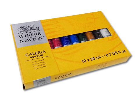 Farby akrylowe Galeria, zestaw 10 x 20ml