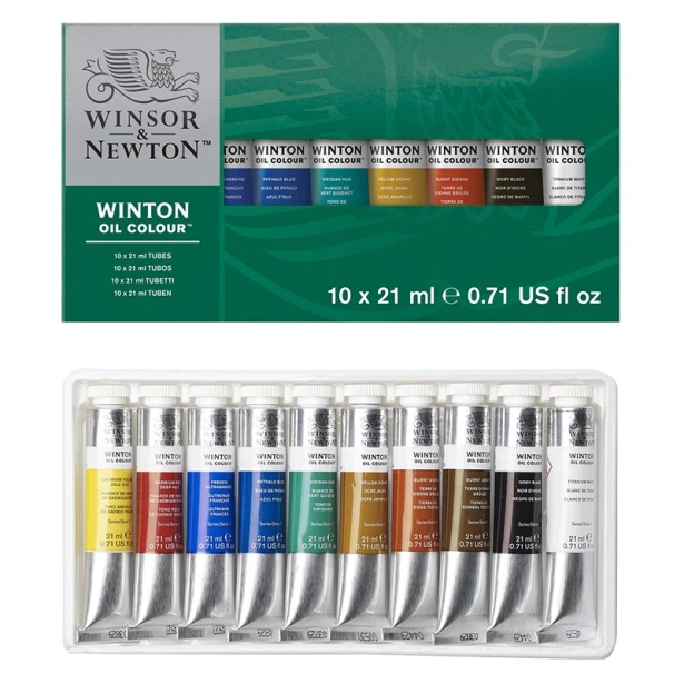 Farby olejne Winton, zestaw 10 x 21ml