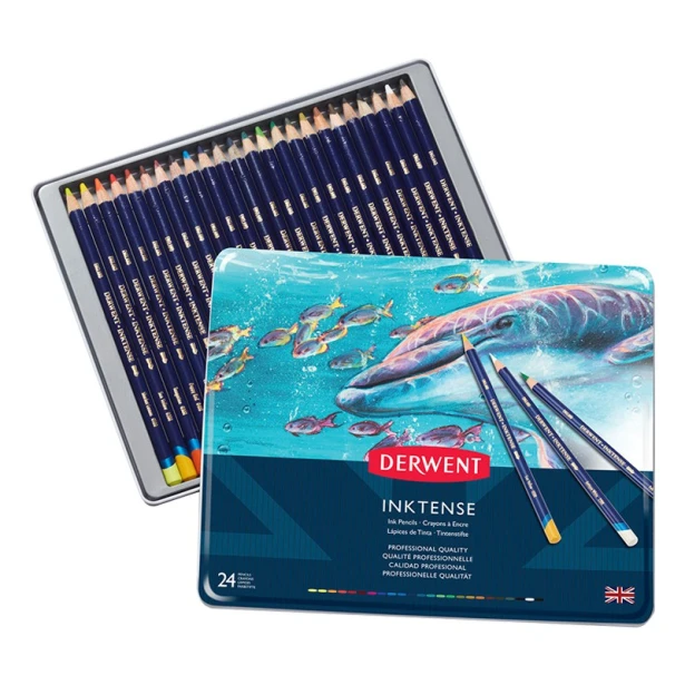 Tusz w kredce Inktense, Derwent, 24 kolory