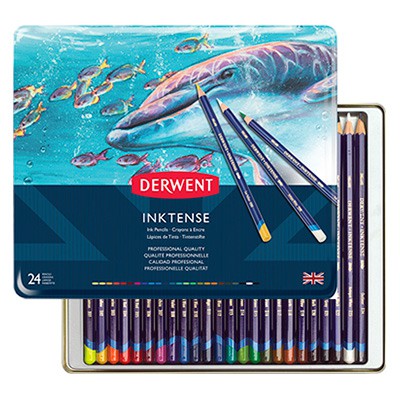 Tusz w kredce Inktense, Derwent, 24 kolory