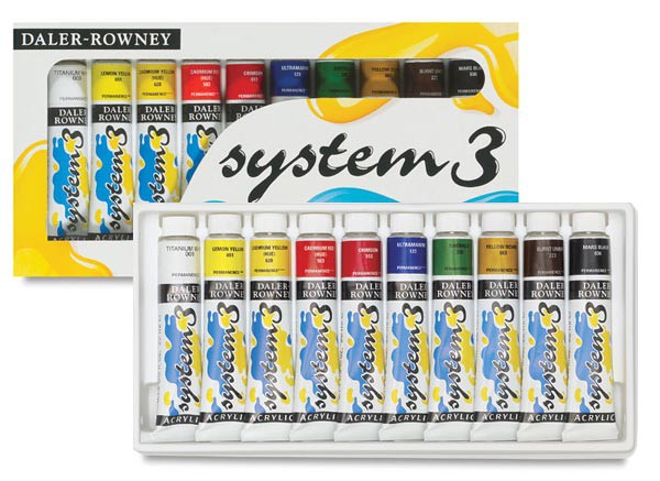 System 3, zestaw farb akrylowych, 10 x 22ml.