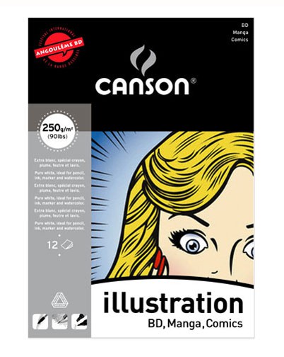Blok do mangi i komiksów Canson Illustration, 12 ark. A3, 250g