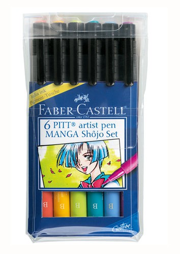 Manga Shojo. Pitt Faber Castell, zestaw 6szt