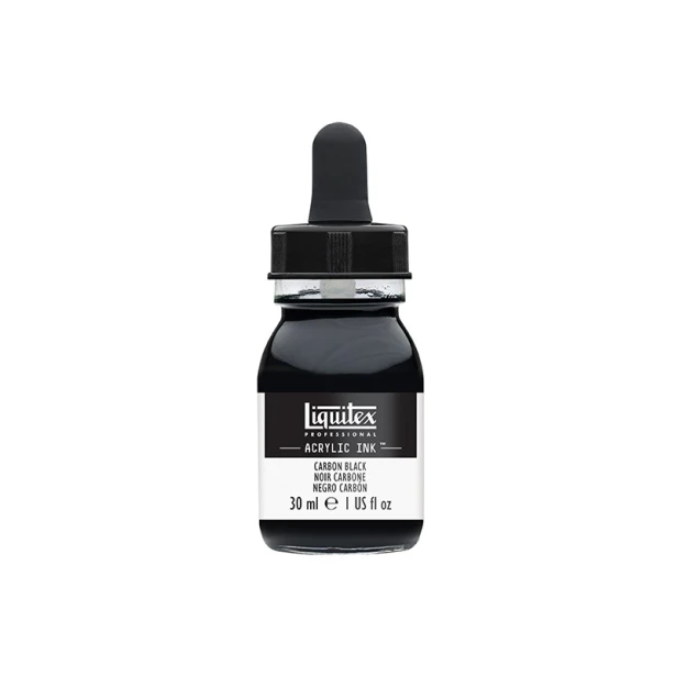 337 Carbon black, tusz akrylowy Liquitex 30ml