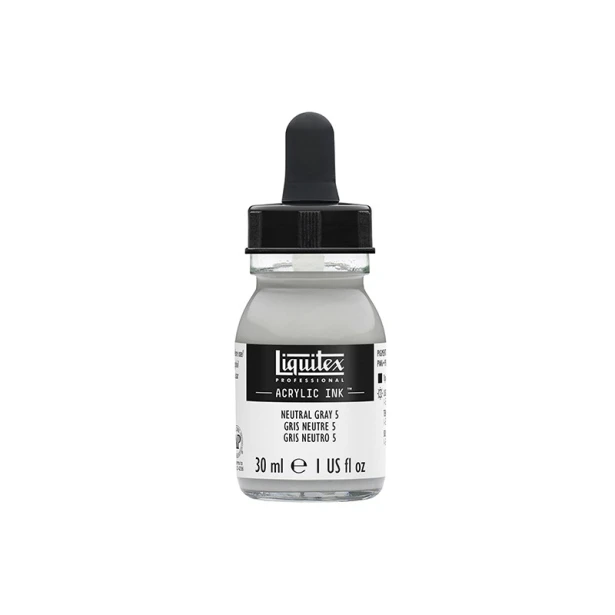 599 Neutral grey value 5, tusz akrylowy Liquitex 30ml