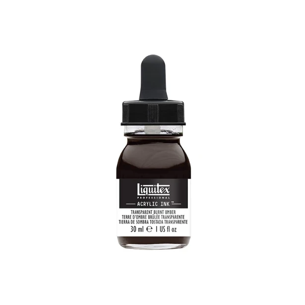 130 Transparent burnt umber, tusz akrylowy Liquitex 30ml