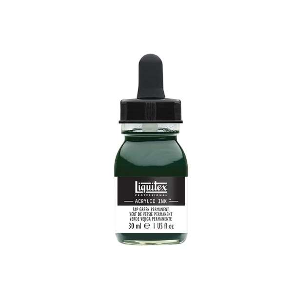 315 Sap green permanent, tusz akrylowy Liquitex 30ml