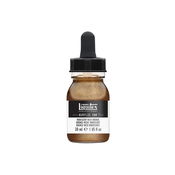 229 Iridescent rich bronze, tusz akrylowy Liquitex 30ml