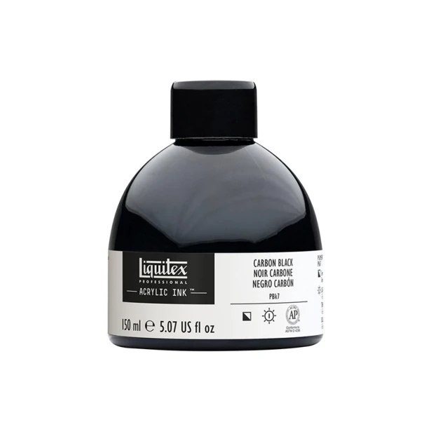 337 Carbon black, tusz akrylowy Liquitex 150ml