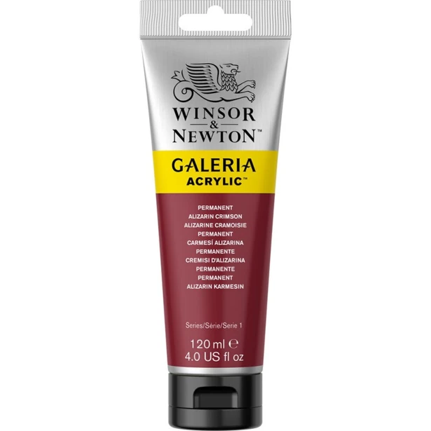 466 Permanent alizarin crimson, farba akrylowa serii Galeria, tu