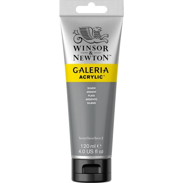 617 Silver, farba akrylowa serii Galeria, tuba 120ml