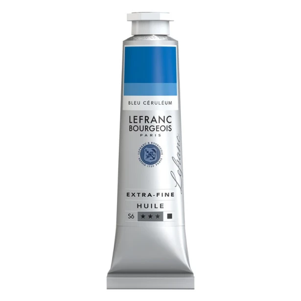027 Cerulean blue, artystyczna farba olejna Lefranc 40ml