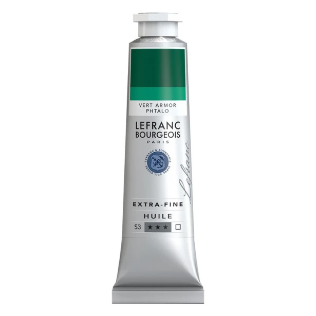 906 Phthalo armor green, artystyczna farba olejna Lefranc 40 ml