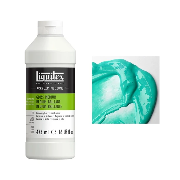 Medium błyszczące i werniks do farb akrylowych, Liquitex 473ml