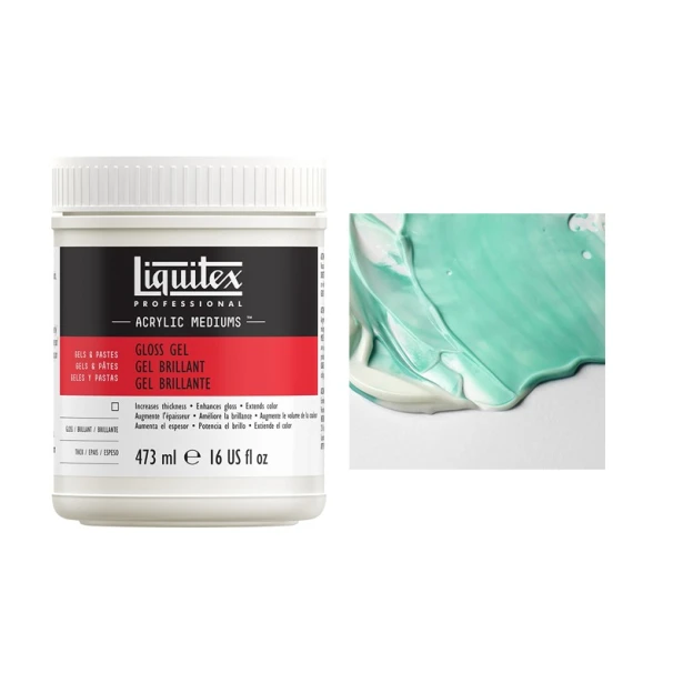 Gloss gel, żel medium błyszczące, Liquitex 473ml