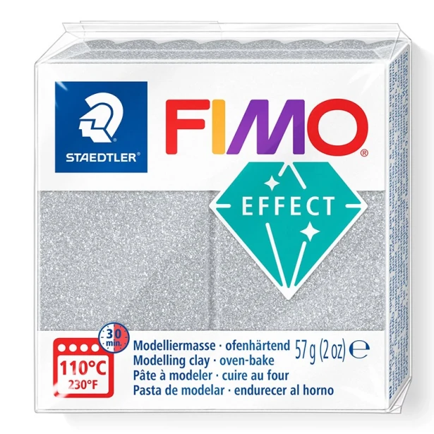 812 Błyszczący - srebrny, Fimo effect 56g
