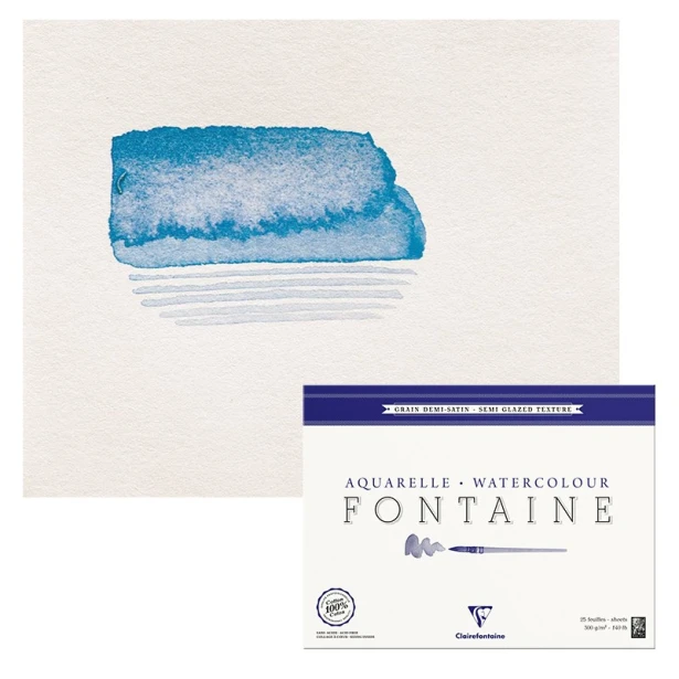 Blok akwarelowy Fontaine Demi Satine 18 x 24 cm, 300 g