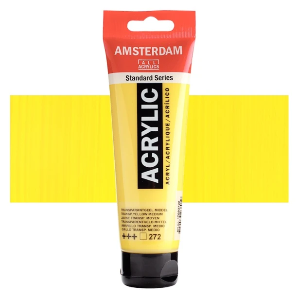 272 Transparent yellow M, farba akrylowa Talens Amsterdam