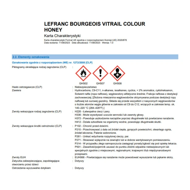 145 Honey, Vitrail Lefranc &amp; Bourgeois