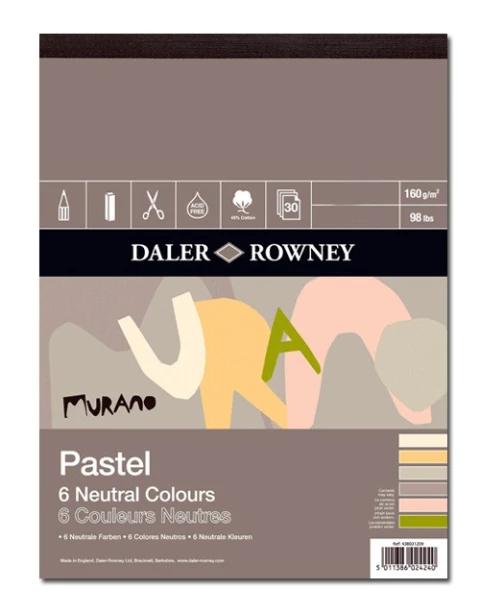 Murano Daler Rowney neutral colours, blok 30,5x40,6cm, 30 ark, 1
