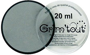 Silver, metaliczna farba do twarzy Grim Tout, 20ml