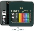 Polychromos &amp; Castell 9000, zestaw rysunkowy Faber-Castell, 16el