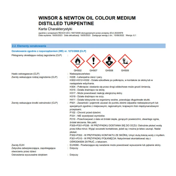 Terpentyna angielska, Winsor&amp;Newton, 75ml