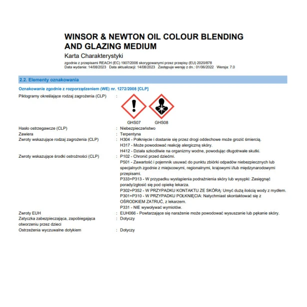 Medium malarskie Blending&amp;Glazing, Winsor&amp;Newton, 75ml