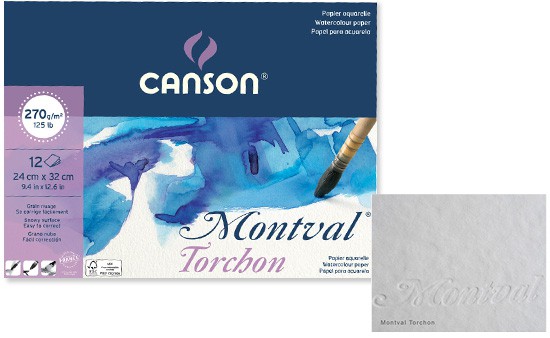 Montval Torchon, blok akwarelowy Canson, 24 x 32cm, 12 ark. 270g