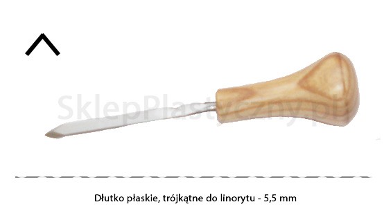 111, dłuto graficzne płaskie, trójkątne, 5,5mm