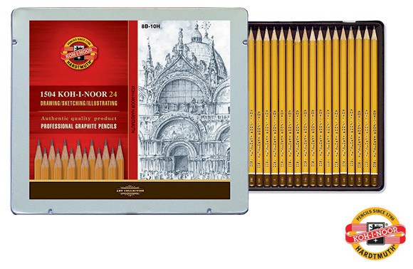 Ołówki do rysunku artystycznego, Koh-i-Noor, 24 sztuki