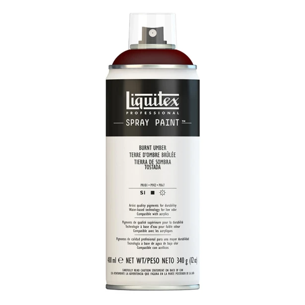 0128 Burnt umber, farba w spray'u Liquitex, 400ml
