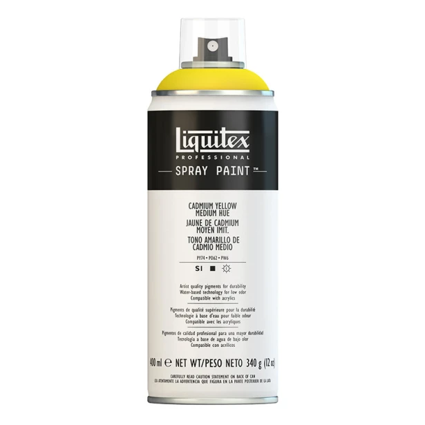 0830 Cadmium yellow medium hue, farba w spray'u Liquitex, 400ml
