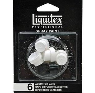 Capy do farb w aerozolu Spray Paint, trzy rozmiary, 6 szt.