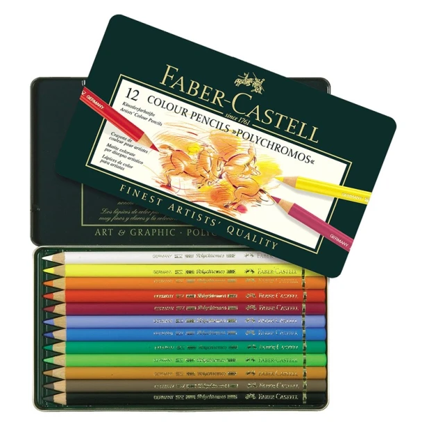Kredki rysunkowe Polychromos, Faber-Castell, 12 kolorów