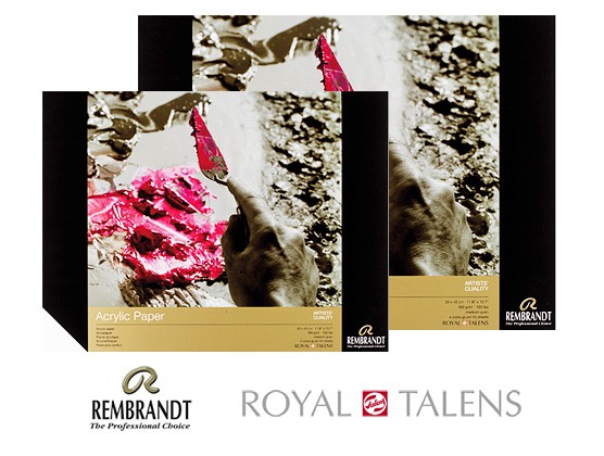 Blok do farb akrylowych Rembrandt, Talens, 10 ark. 400g, 30 x 40