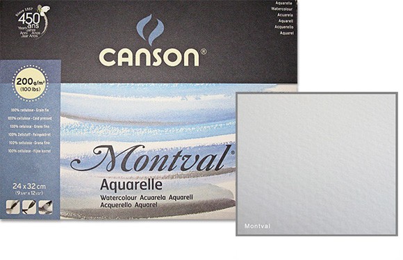 Montval, blok akwarelowy Canson, 24 x 32cm,  40 ark. 200g