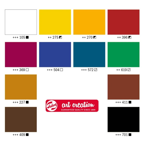 Acrylic Combi Set, zestaw do malarstwa akrylowego, 17 el.