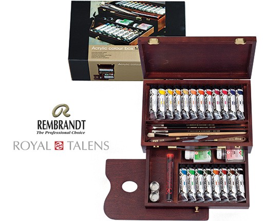 Farby akrylowe Talens Rembrandt Master, 20 x 40 ml + akc.