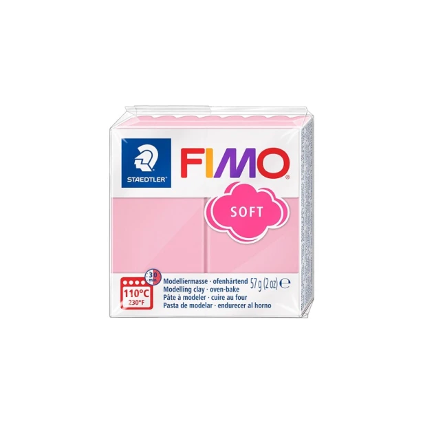 T21 Pink Strawberry, FIMO soft, modelina termoutwardzalna, kostka 57 g