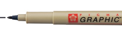1 Black, pisak Pigma Graphic, Sakura, końcówka 1mm (okrągła)