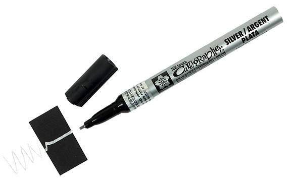 Silver - fine, pisak Pen Touch Calligrapher, Sakura, 1.8mm