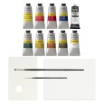 Farby akrylowe Galeria, zestaw 10 x 60ml + akcesoria