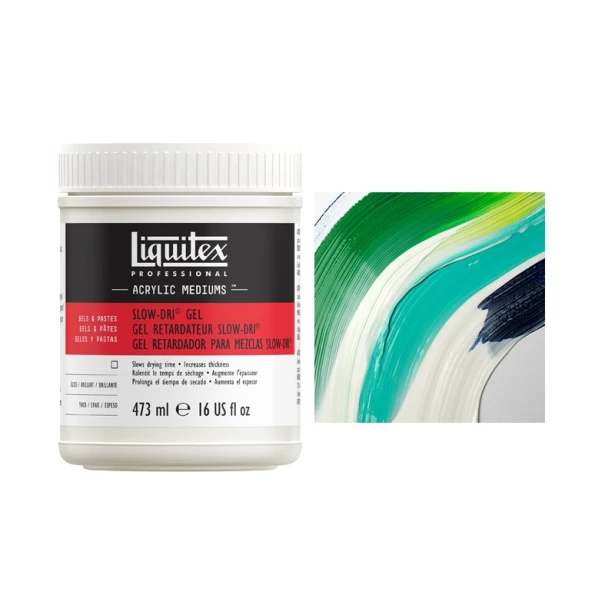 Slow-Dri blending gel, żel wydłużający schnięcie, Liquitex 473ml