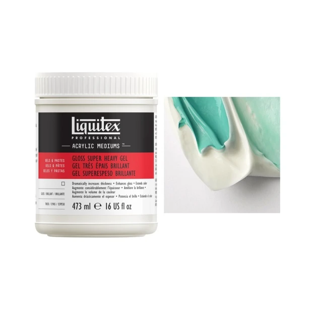 Gloss super heavy gel, żel medium błyszczące, Liquitex, 473ml