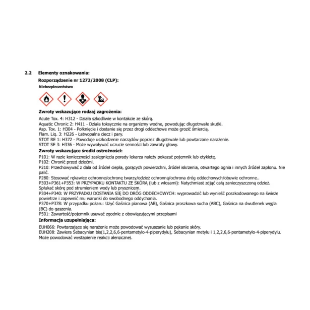 Werniks damarowy satynowy, Renesans, 500ml