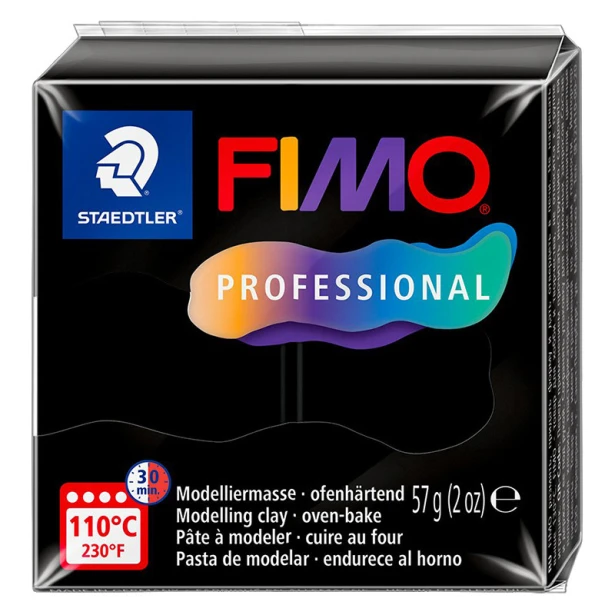 9 Black, FIMO Professional, modelina termoutwardzalna, 57 g