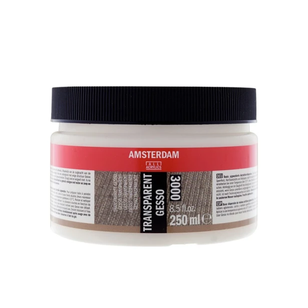 Gesso bezbarwne Amsterdam, przezroczyste gesso 250ml