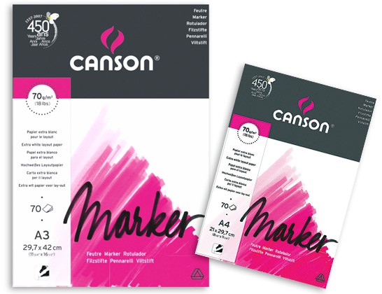 Canson Marker Layout, blok do pisaków i markerów A3, 70 ark. 70g